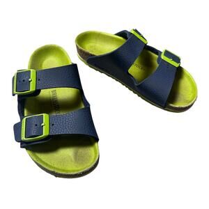 Birkenstock Kid Blue and Green Buckle Sandals